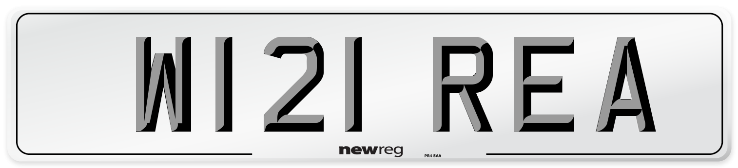 W121 REA Number Plate from New Reg
